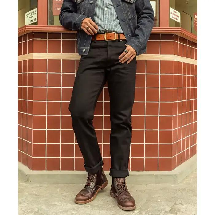 Jeans Red Tornado Selvage Bruts 14.5oz pour Hommes, Style Vintage, Coupe Slim, Applicable Toutes les Saisons, Occasions Quotidiennes