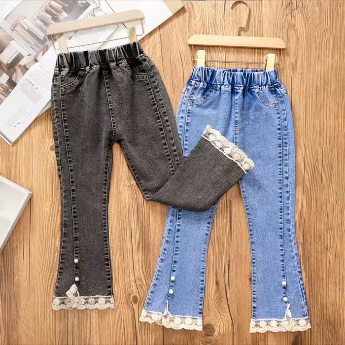 Jeans en denim à jambes larges pour enfants