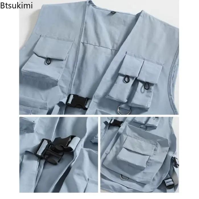 Gilets Cargo Multi-Poches Décontractés Hommes Femmes Polyvalents Avec Poches Pratiques Pour Toutes Les Saisons Occasions Spéciales