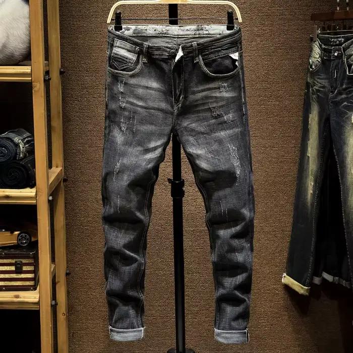 Jean noir slim droit pour homme