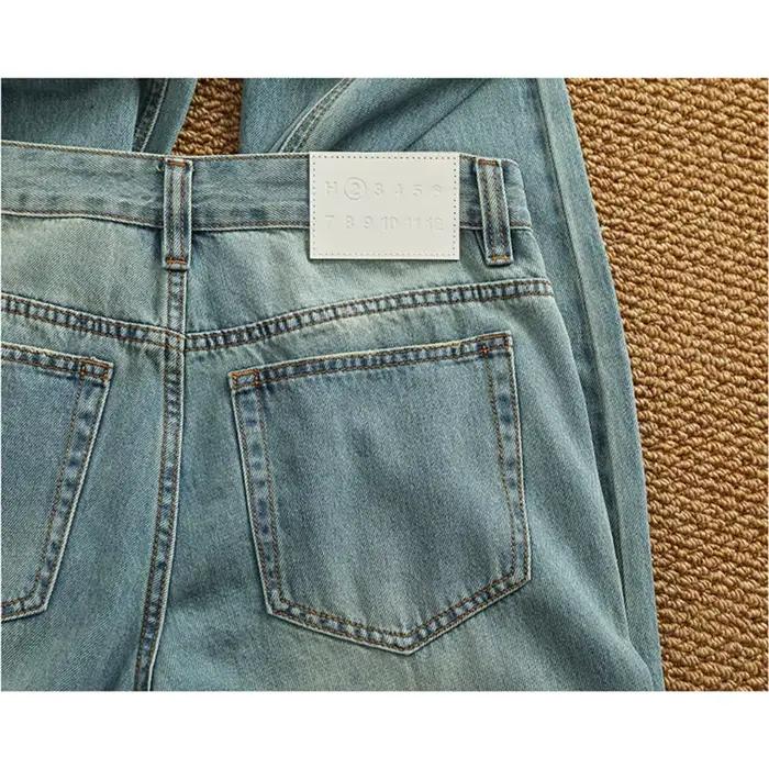 Jeans amples pour hommes printemps été décontractés avec poches matériaux coton lyocell jambes larges ajustement lâche舒适且耐用的男士宽松牛仔裤春天夏天非正式场合带口袋牛仔布棉混纺宽松裤身宽松剪裁