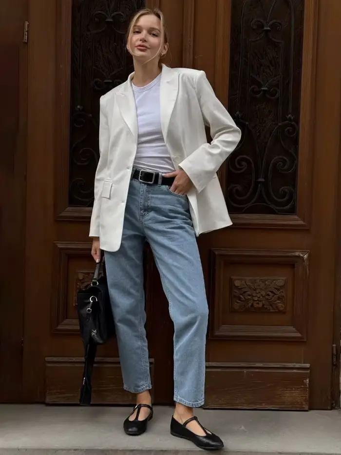 Wolfeel – jean rétro taille haute pour femme