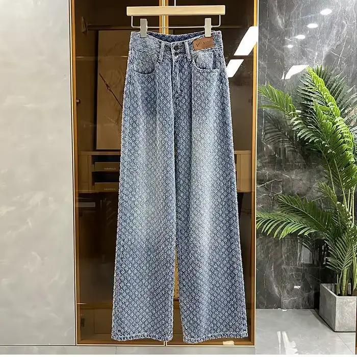 Jean femme printemps été jambe droite