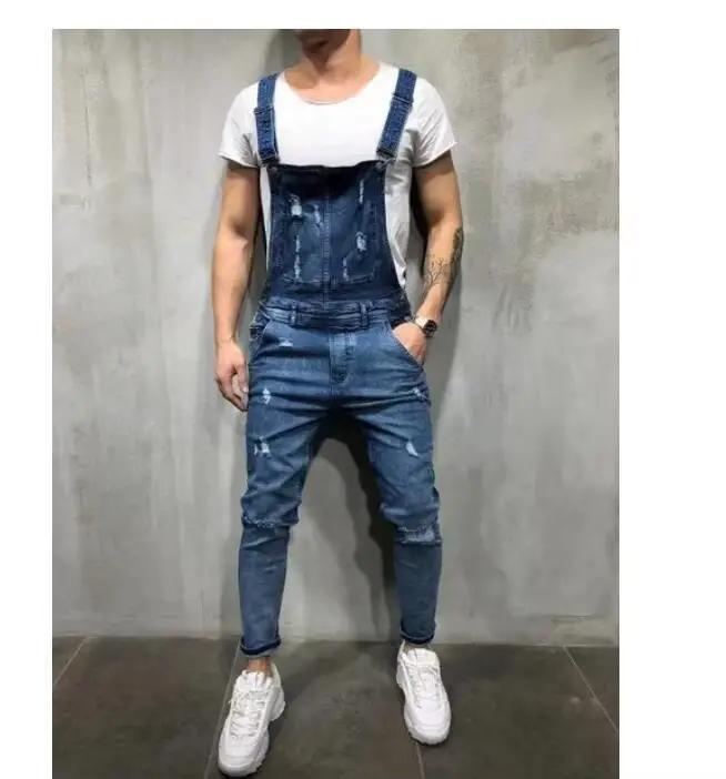 Salopette en Jean Déchiré pour Homme