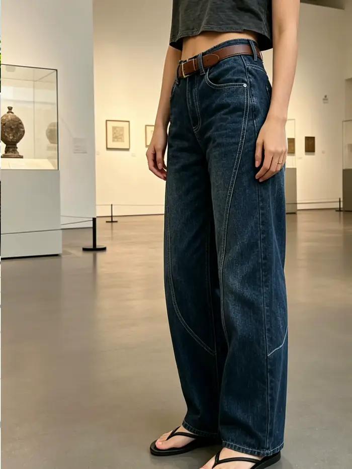 Jean pour femme style américain rétro