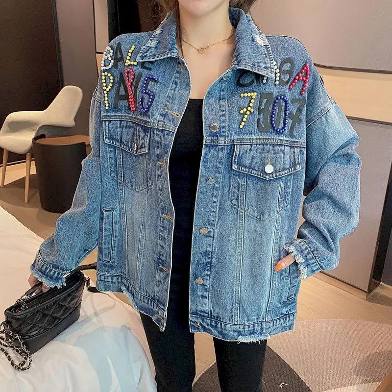Veste en Jean pour femme, manteau décontracté, ample, tendance, tendance, tendance, tendance, collec