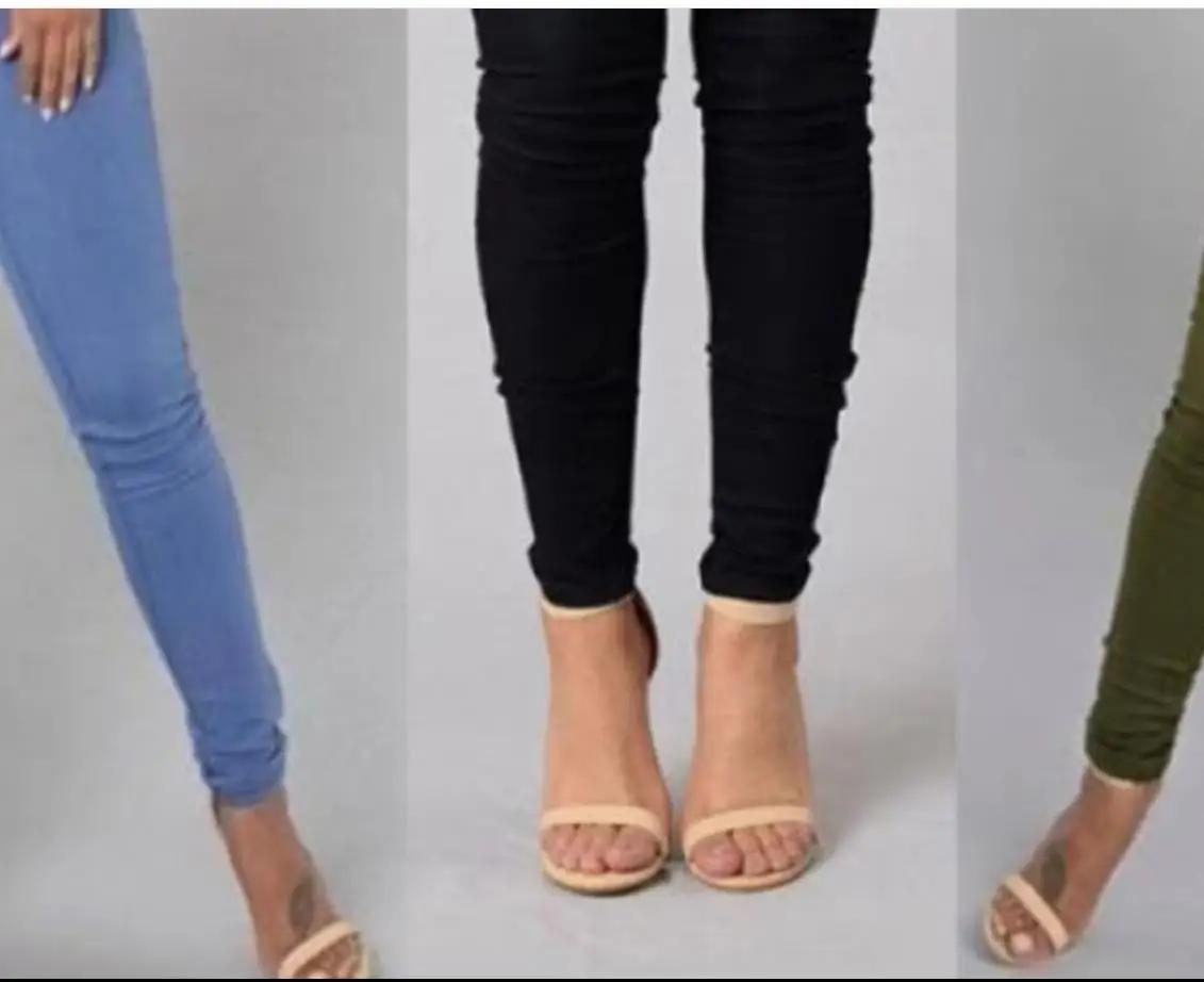 Nouvelles Jeans Skinny Noirs Taille Haute pour Femme – Pantalon Crayon en Denim Extensible et Slim – Décontracté – Tailles S-2XL