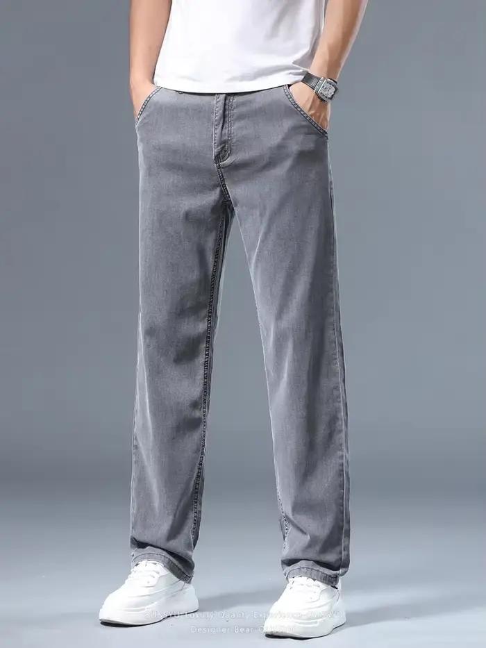 Jean d'été en Lyocell ultra-fin de haute qualité pour hommes, pantalon respirant, pantalon en Denim