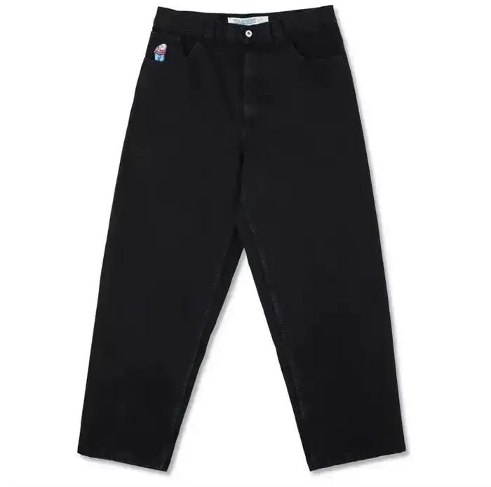 Hip Hop rétro bleu dessin animé broderie jean pour hommes gothique Baggy Streetwear polaire grand ga