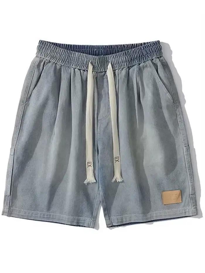 Été hommes en détresse jambe droite Baggy Jorts Y2K Vintage Streetwear Denim Bermuda Shorts 2026 nou