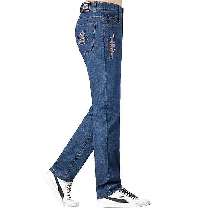 Jean long Bruce & Shlavabo pour homme, pantalon d'été en coton extensible, mode décontractée, jambe