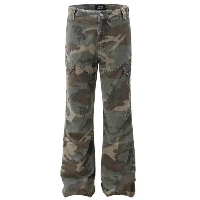 Salopette en denim multi-poches pour hommes, salopette Harajuku, streetwear décontracté, pantalon Hi