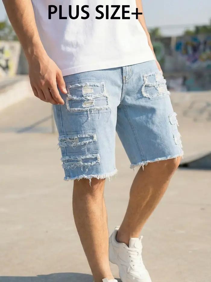 Shorts en jean grande taille pour hommes 2XL-6XL – Pantalons décontractés d'été, coupe droite, exten