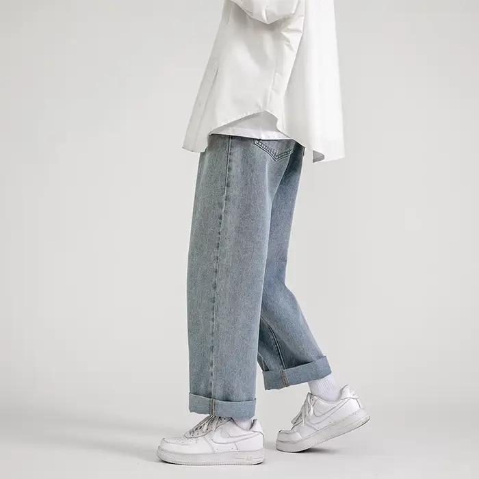 grande vente évasée pantalon homme jean Streetwear hommes de vêtements tendance mode coréenne printe