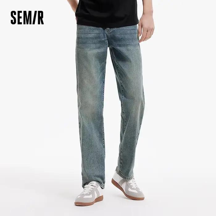 Jeans Homme Semir Rétro 2026 Coupe Droite Extensible Style Urbain Décontracté Quotidien Doux Confort