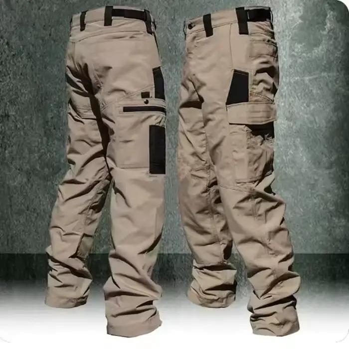 Pantalon de travail résistant à l'usure pour homme, Cargo droit multi-poches, pantalon tactique de J