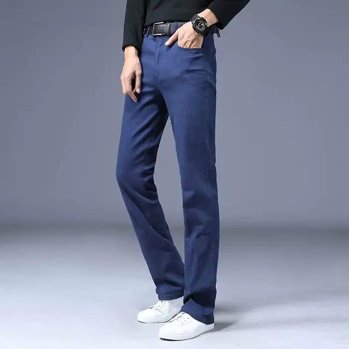 Jean évasé pour homme, coupe ample, classique, décontracté, de styliste, taille 28-38