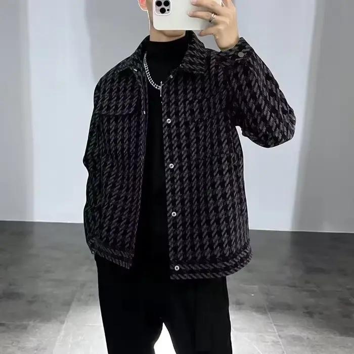  Veste pied-de-poule pour hommes Premium 2025 automne hiver coton rembourré manteau chaud vêtements