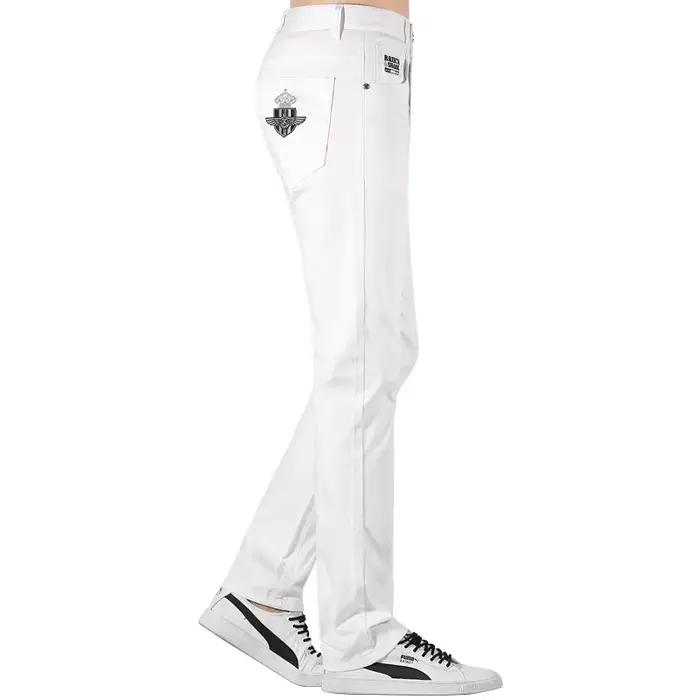 1Bruce & Shark nouveau été hommes jean blanc mince étirement coton jambe droite ample décontracté mo