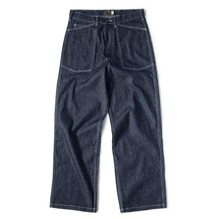 Qingtian M1937 Denim salopette pantalon Indigo ample coupe droite Amekaji jean pour hommes avec bouc