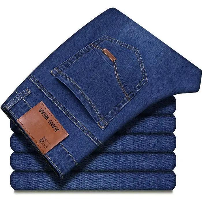 Jean 2026 Nouveau Jean Homme Business Décontracté Coupe Droite Extensible Tendance Classique Bleu No