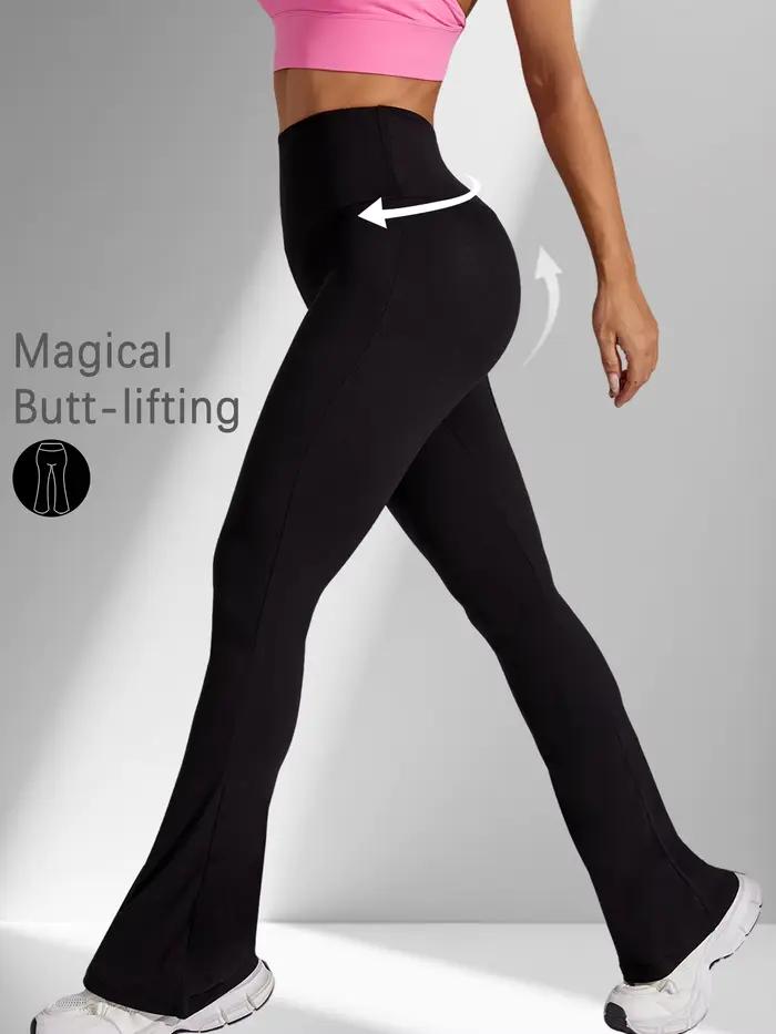 Pantalon évasé Super doux pour femmes, taille haute, contrôle du ventre, Leggings de Yoga, bas de cl