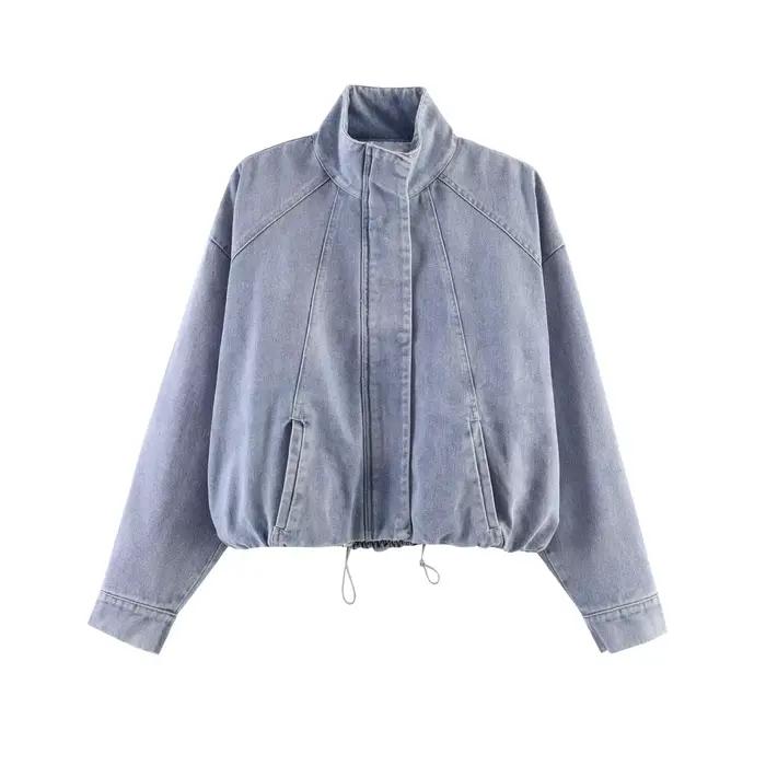 Veste en jean ample et polyvalente à manches longues UETEEY pour femme, style urbain transfrontalier