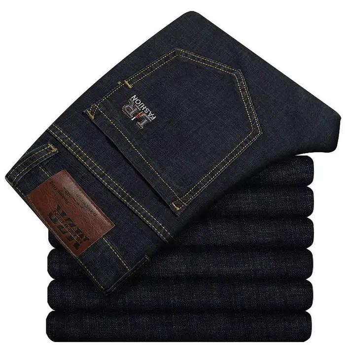 Jean taille 56 Extra Large pour homme, pantalon droit en Denim, taille haute, extensible, classique,