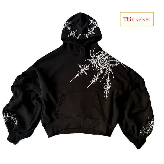 Y2K Streetwear Jeans American Street Clothes pour hommes et femmes, Harajuku Skull Straight, Pantalo
