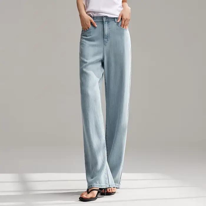 Semir jean femmes taille élastique pantalons longs 2025 nouvelle Version d'été sensation de fraîcheu