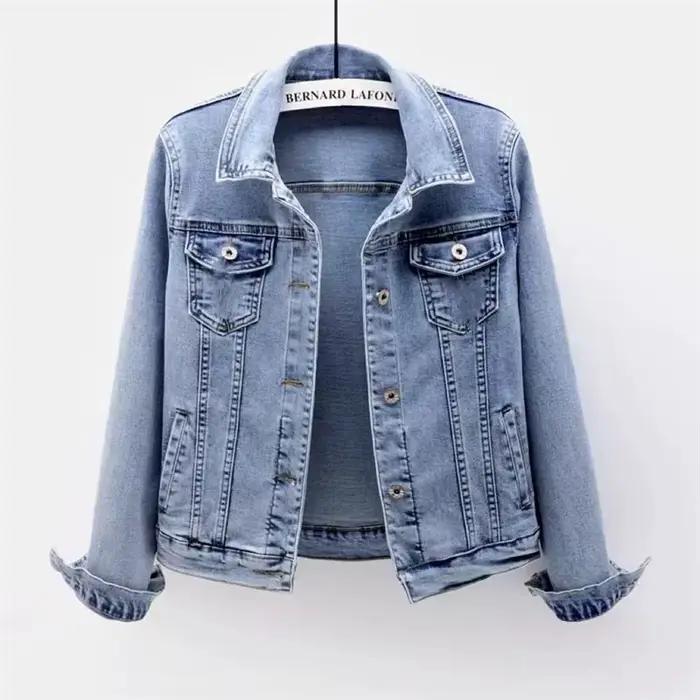 Dames Denim veste 2025 printemps automne mode à manches longues femmes Cowboy vêtements d'extérieur