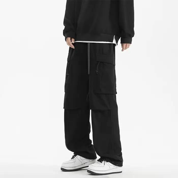 Pantalons de travail pour hommes 2025 printemps automne nouvelle marque à la mode lâche coton jambe