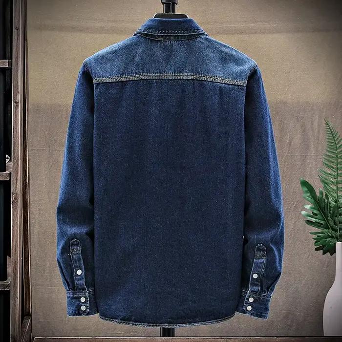 Veste en jean pour hommes à la mode printemps-automne à la mode pur coton respirant décontracté à ma