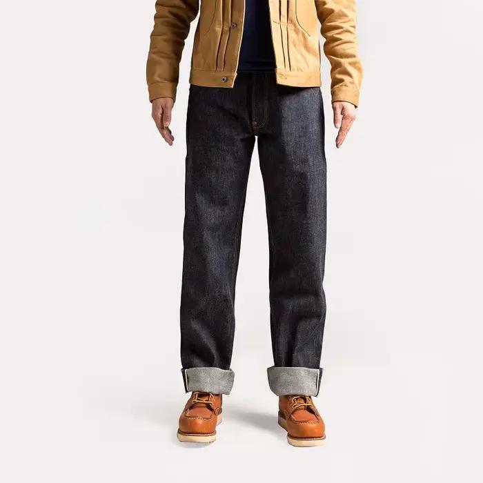 Balikou Red Tornado Lire la description! Pantalon en jean non lavé à lisière indigo brut Jean non sa