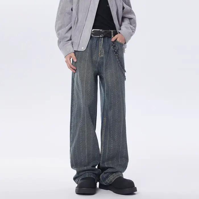 Jean à rayures pointues rétro américain, nouvelle édition étendue, marque tendance, personnalisé, be
