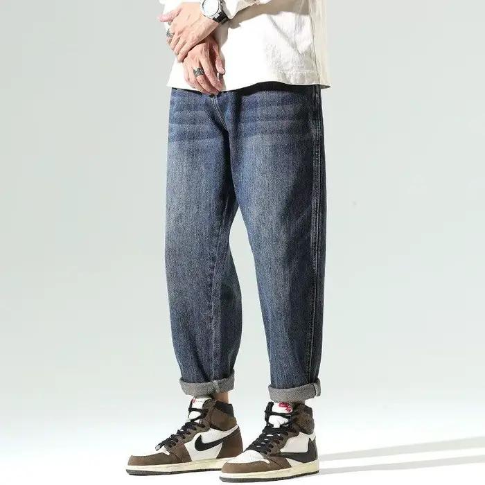 Nouveau jean tendance pour homme, coupe ample, style adolescent, droit, mode, fuselé, Harlan