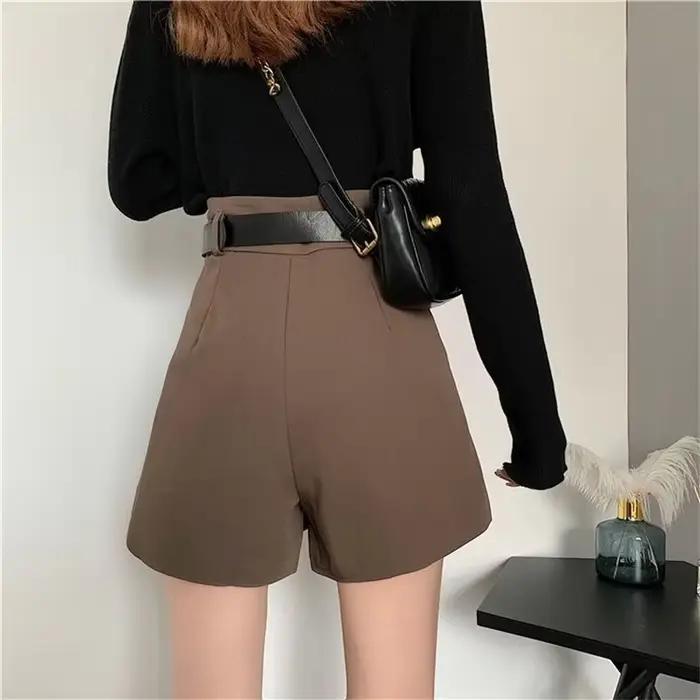 Shorts Femmes Été Jeunesse S-3XL Loisirs Élégant Solide Minimaliste Classique 03/All-match Femme Ten