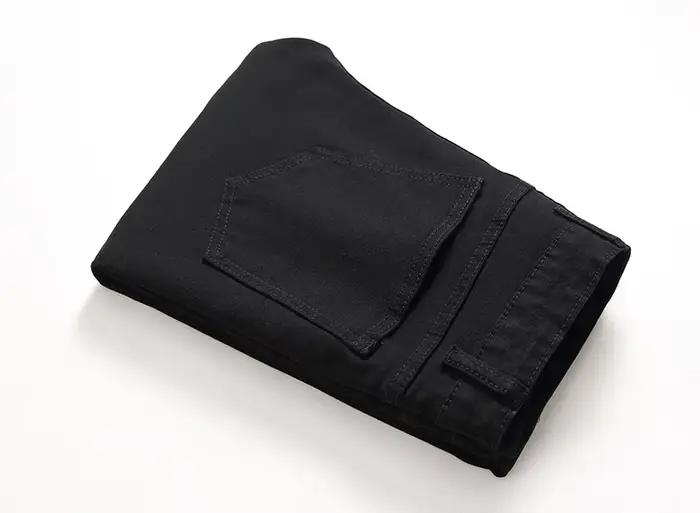 Classique hommes jean mode solide tout Match Stretch Denim pantalon Hip Hop Streetwear mâle décontra