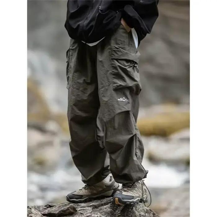 Pantalon cargo tactique multi-poches pour homme, style coréen et japonais, rétro, mode urbaine décon
