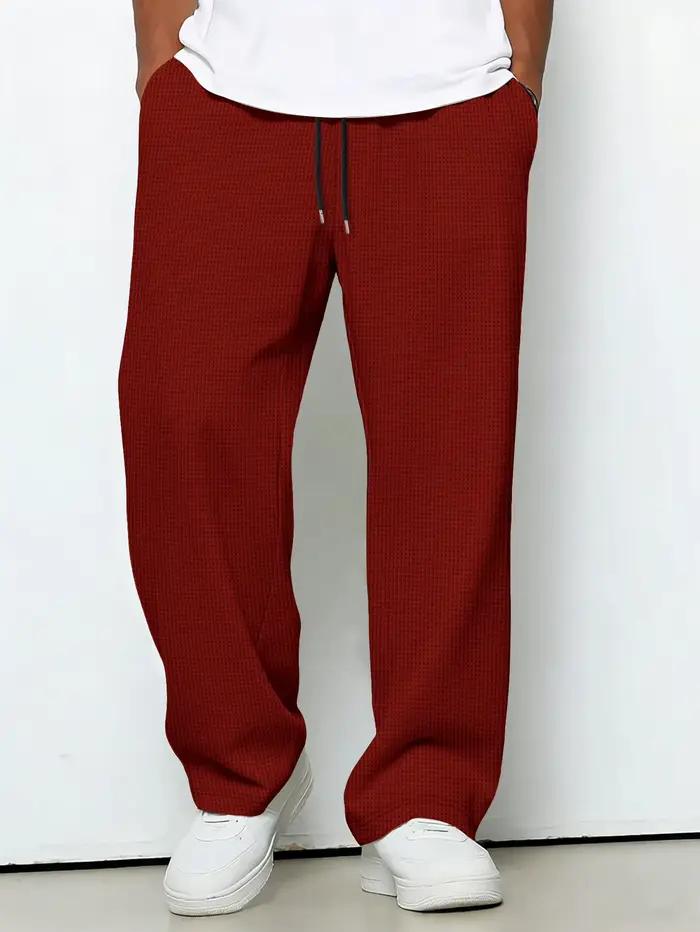 Jean pour hommes, nouvelle saison, couleur Pure, taille en corde, ample, décontracté, Sport, jambe d