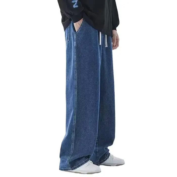 Jean Baggy pour hommes, Version coréenne, pantalon décontracté pour étudiants, droit, ample, jambes