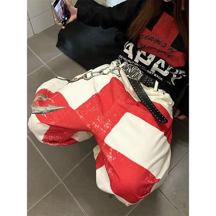 Jean Baggy blanc pour femmes