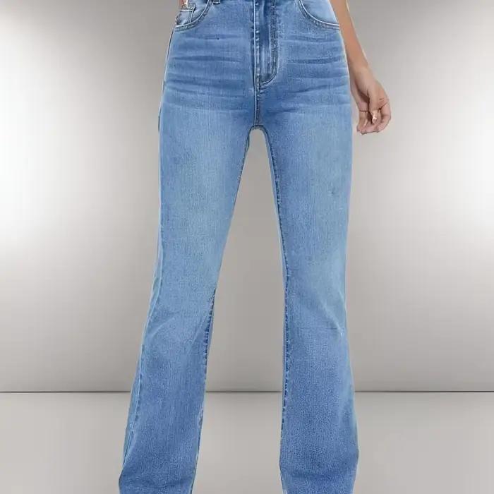 Nouveaux jeans chauds pour femmes minceur style européen et américain décontracté polyvalent taille haute pantalon en