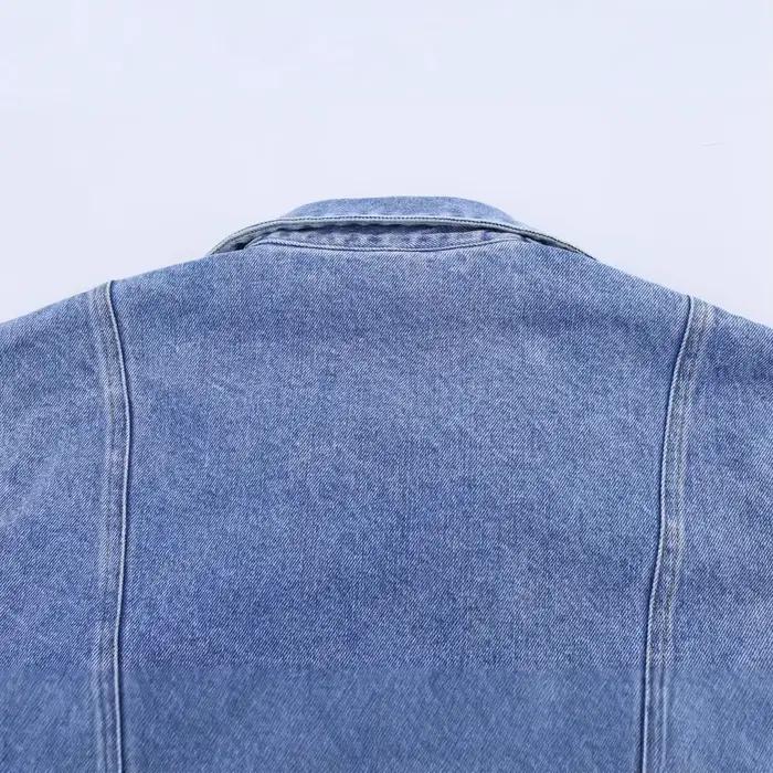 Ensemble jupe courte style denim rétro pour femme