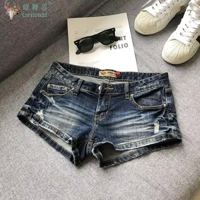 Shorts en jean taille basse pour femme