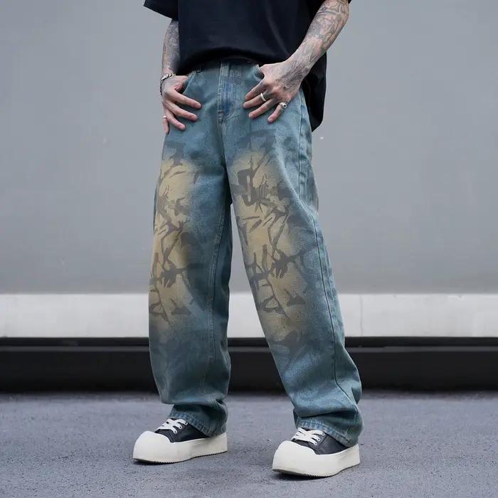 Jean ample RockCanRoll en denim lavé pour hommes senior, coupe décontractée et élégante, idéal pour toutes les occasions quotidiennes