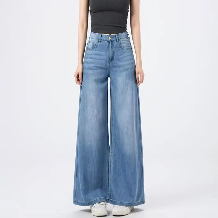 Jeans larges et droits pour femmes