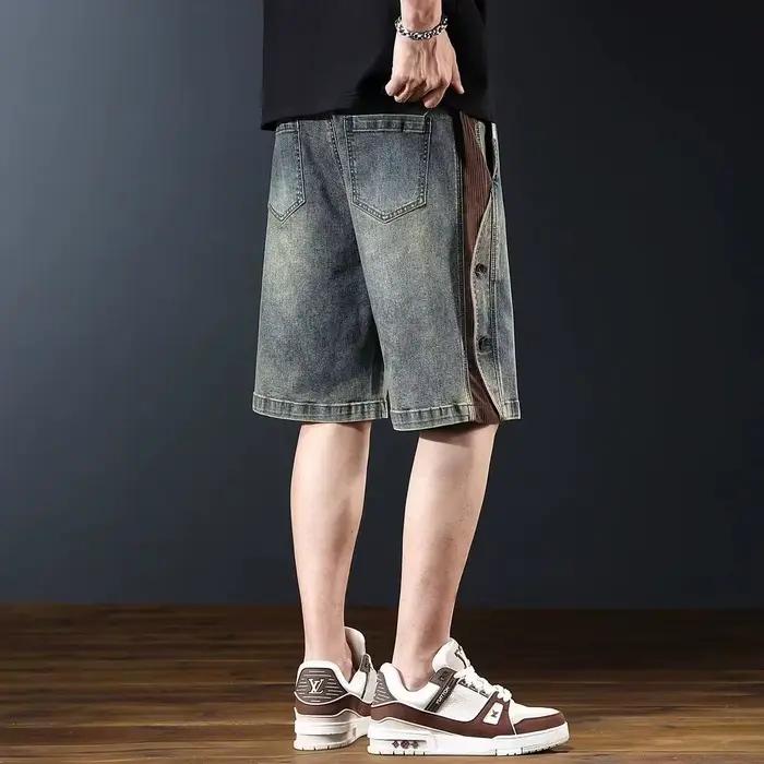 Short en jean rétro américain pour hommes