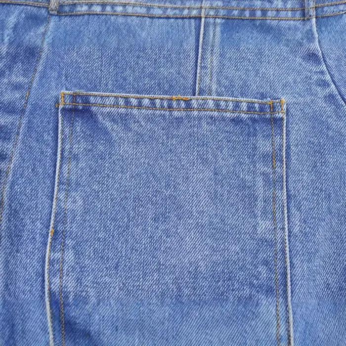 Ensemble jupe courte style denim rétro pour femme