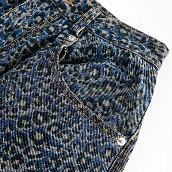 Jean Baggy léopard pour hommes